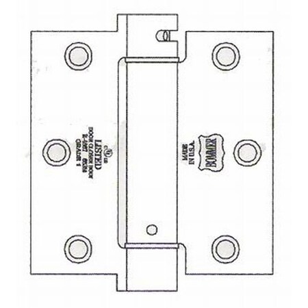 Bommer 4-1/2" X 4-1/2" Contract Grade Lube Bearing Full Mortise Square Corner Spring Hinge LB4390C450630